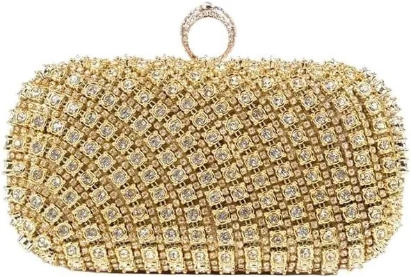 French Inlaid Rhinestone Evening Bag Women's Versatile Clutch Purses