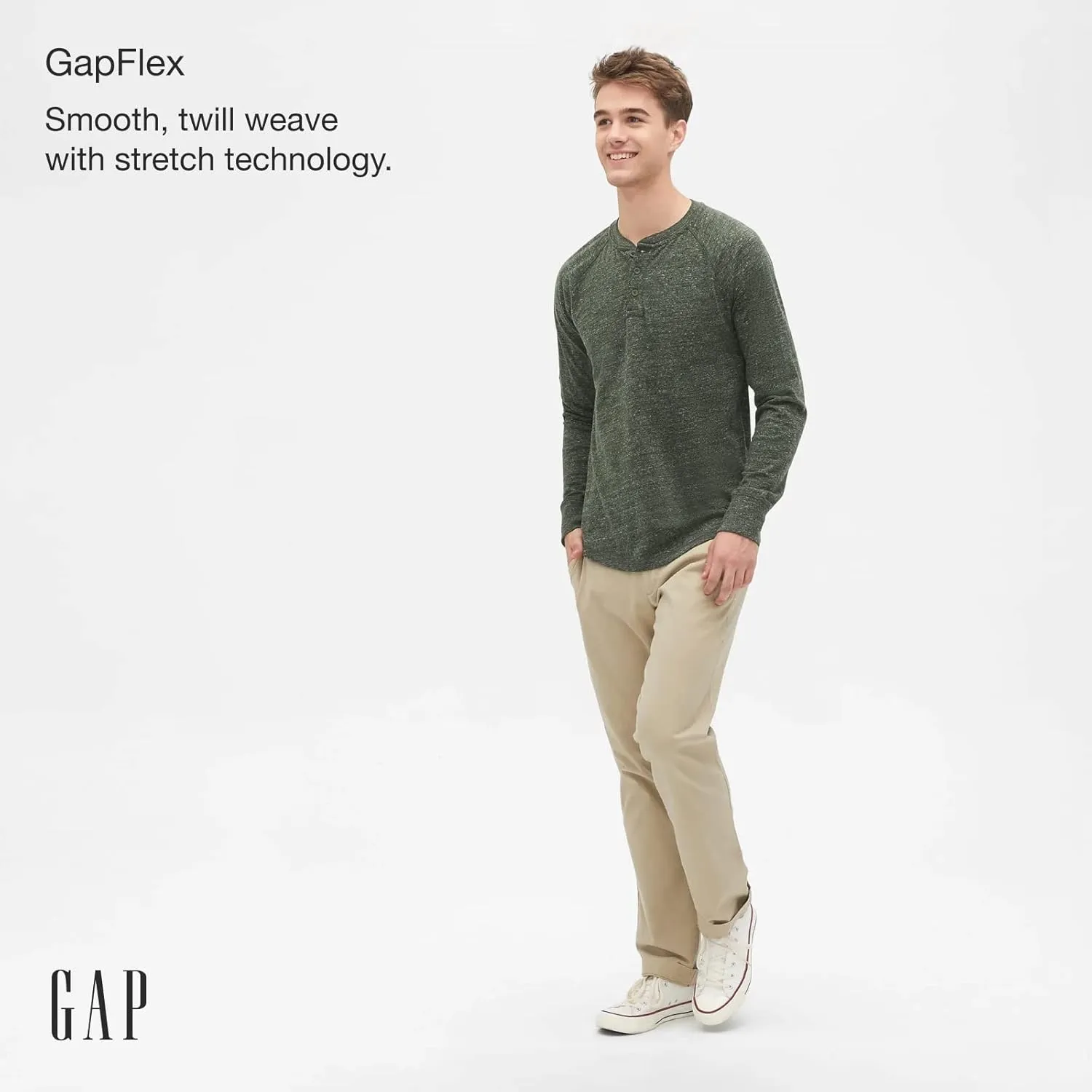 GAP Men's Essential Straight Fit Khaki Chino Pants