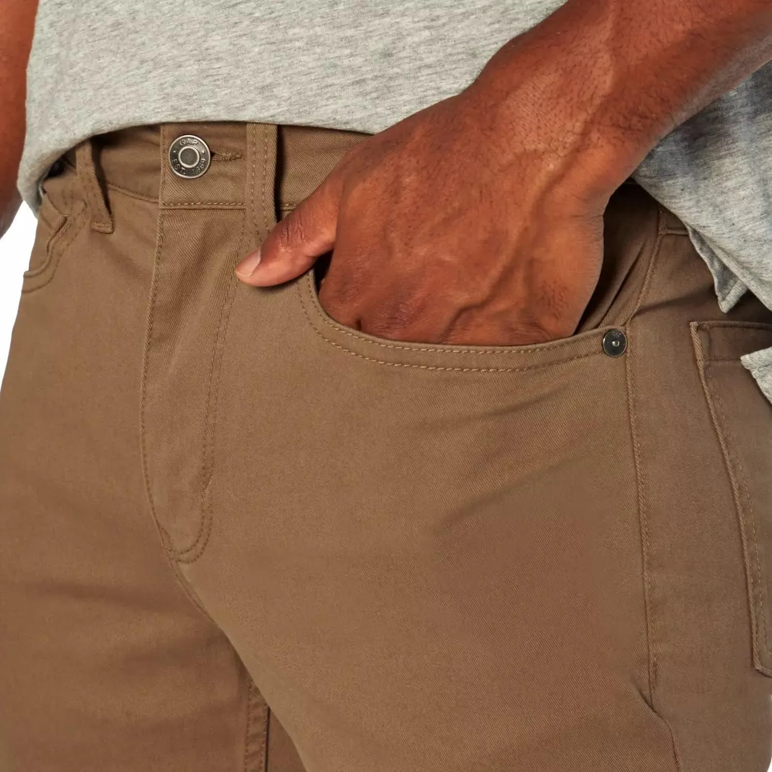 GAP Men's Slim Fit 5 Pocket Pants | Men's Twill Straight Leg Chinos