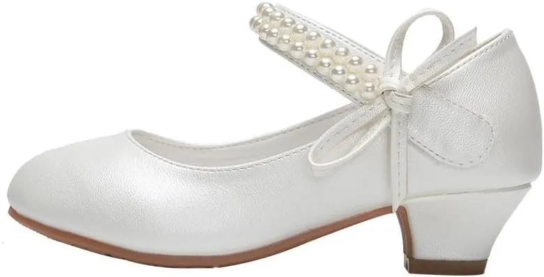 Girl Dress Shoe Pearl Girls Princess Shoes Bow Kids Wedding Party Shoes Adorable