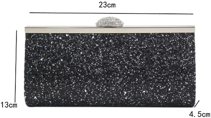 Glitter Womens Clutch Purses French Style Versatile Evening Bag