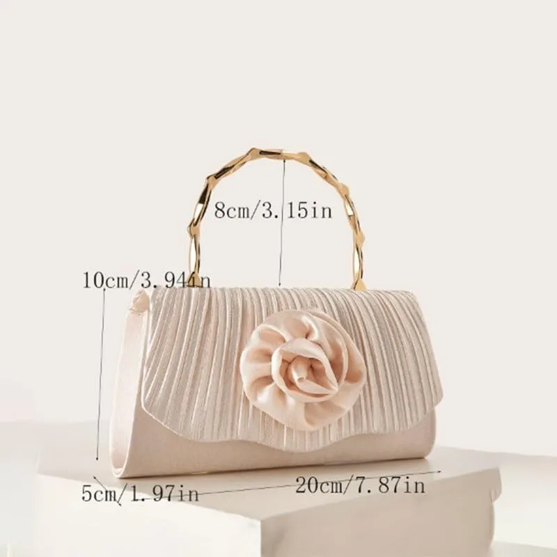 Gold Fabric Art Evening Bag Women's Versatile Clutch Purses