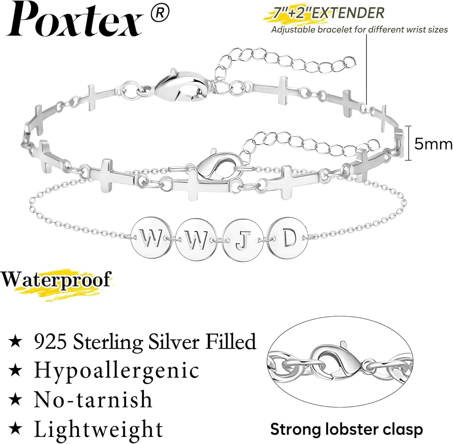 Gold Layered WWJD Bracelets for Women