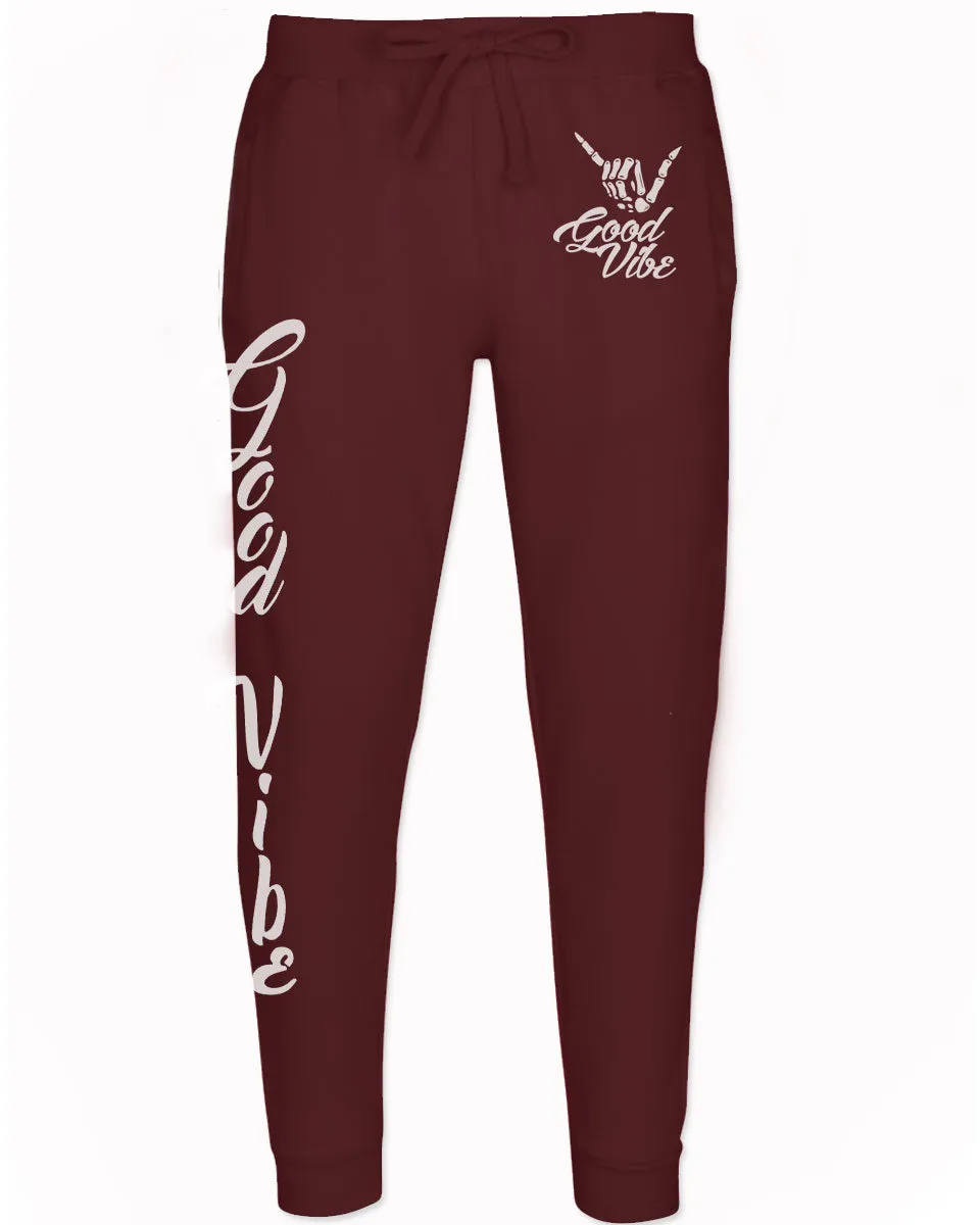 Good Vibe Bones Hand Shaka Cool Vintage Hipster Graphic Jogger For men Sweatpant