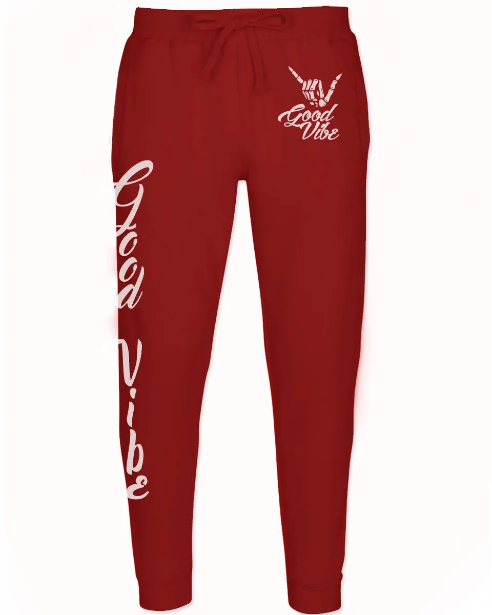 Good Vibe Bones Hand Shaka Cool Vintage Hipster Graphic Jogger For men Sweatpant