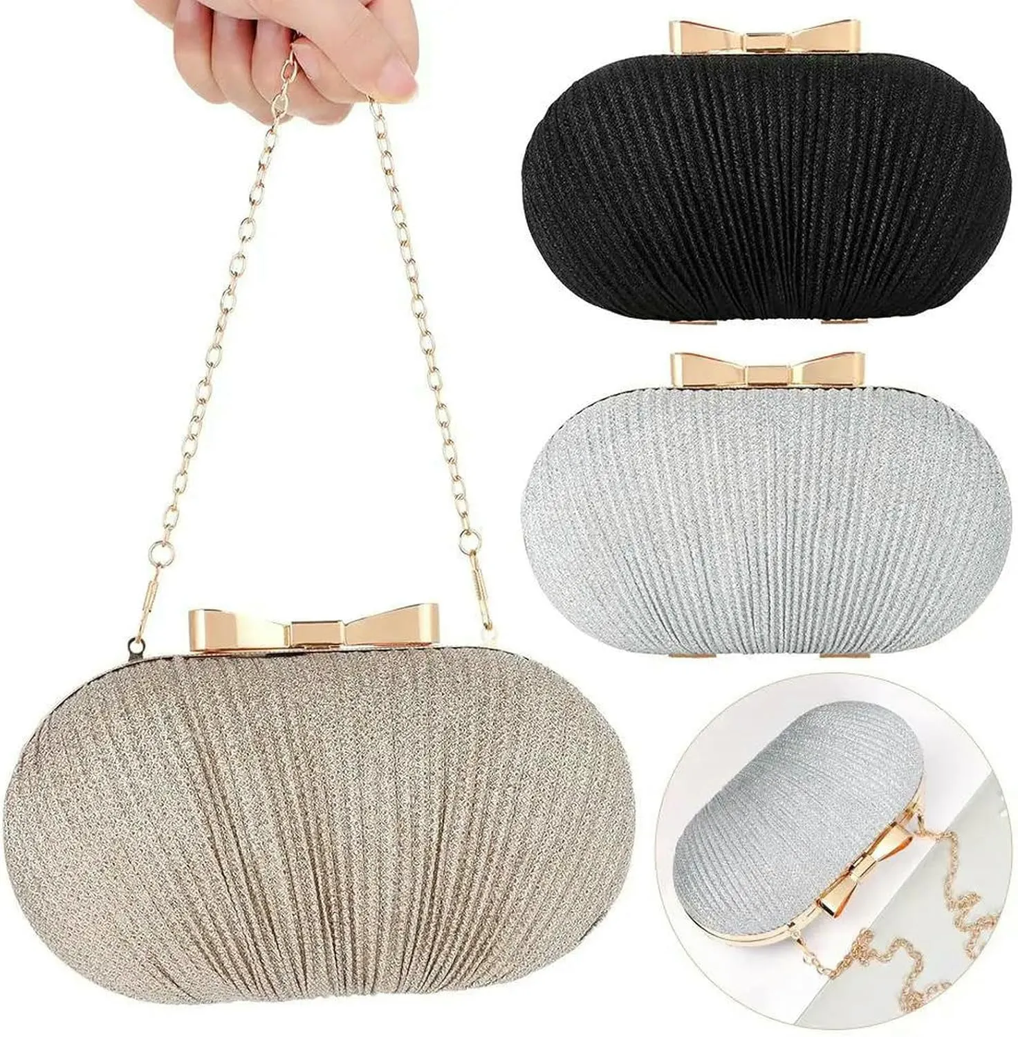 Handbag Women Clutch Handbag Women Evening Party Bag Chain Shoulder Bags Elegant Rhinestonesbanquet Clutch Purse