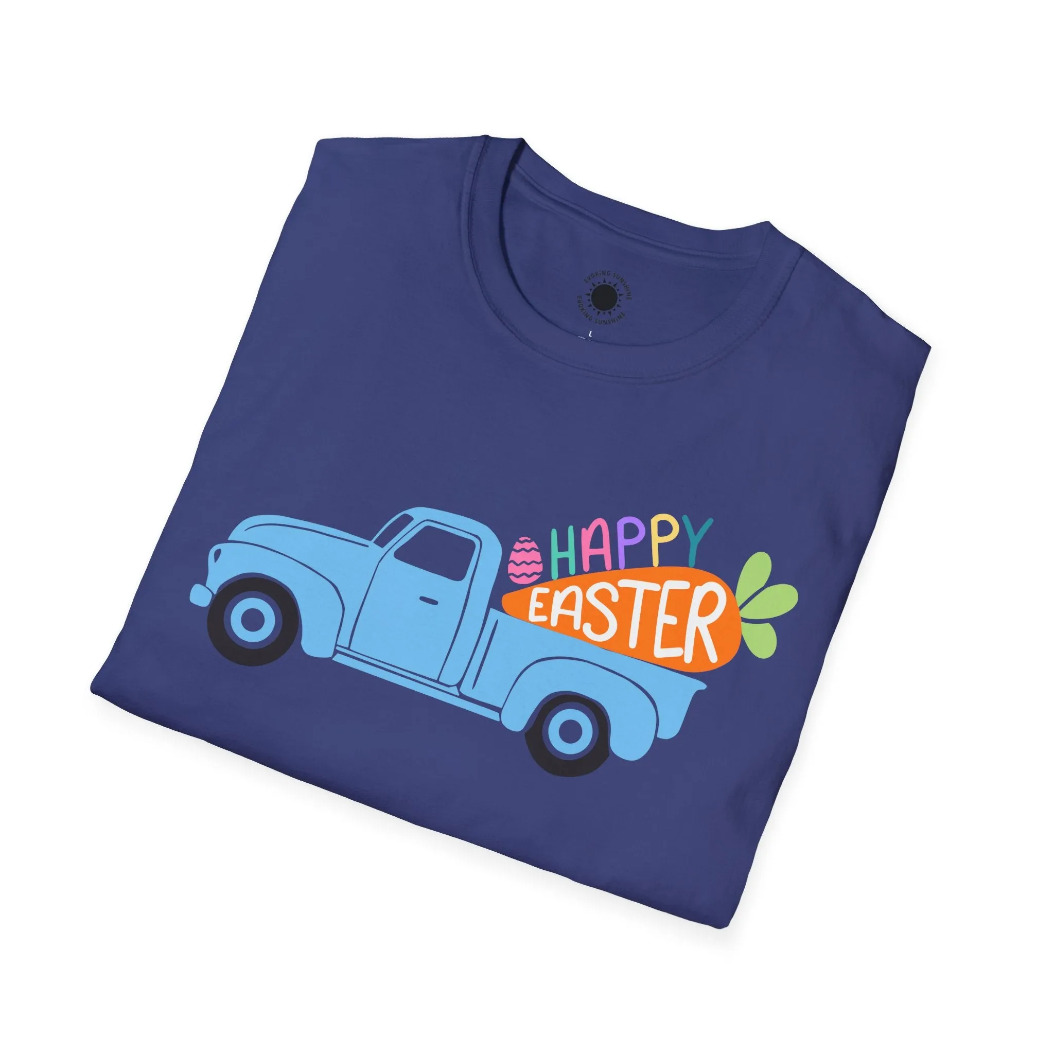 Happy Easter Vintage Truck Unisex Softstyle T-Shirt