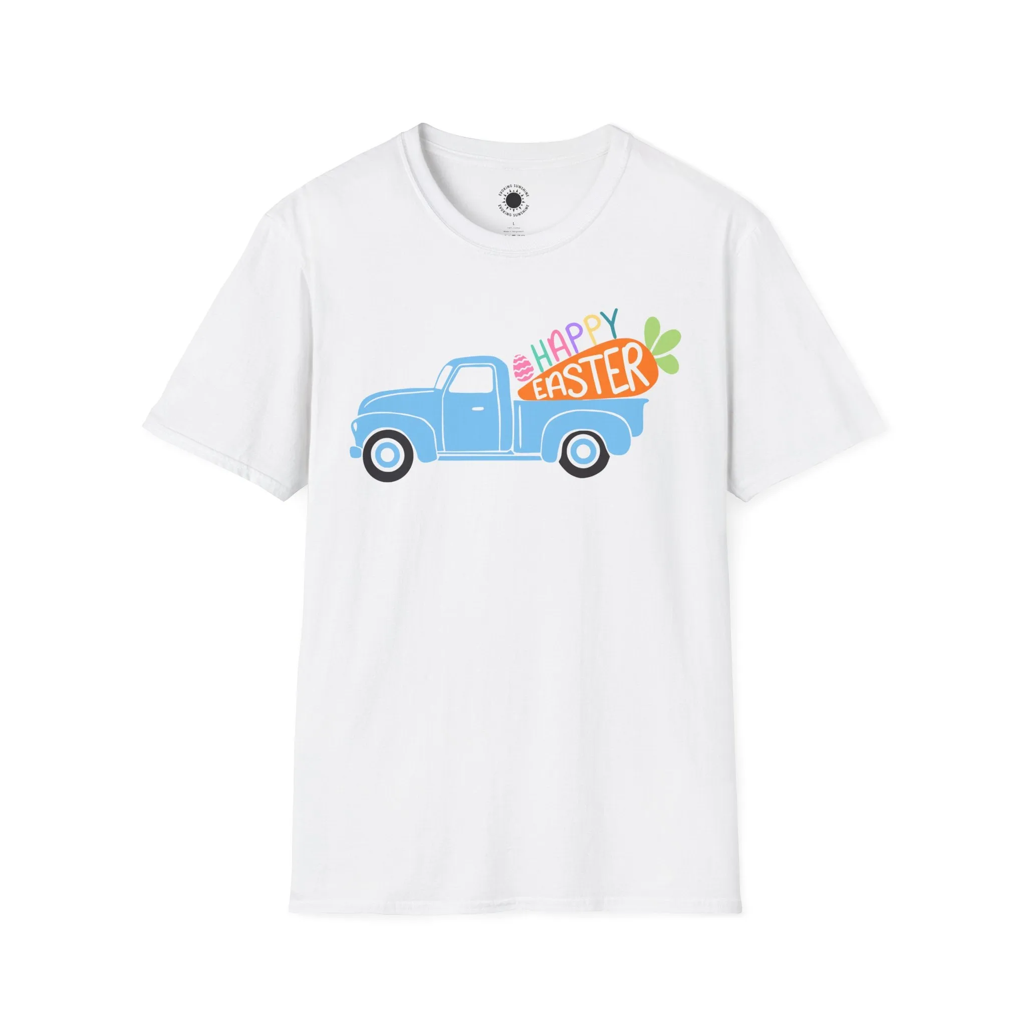 Happy Easter Vintage Truck Unisex Softstyle T-Shirt