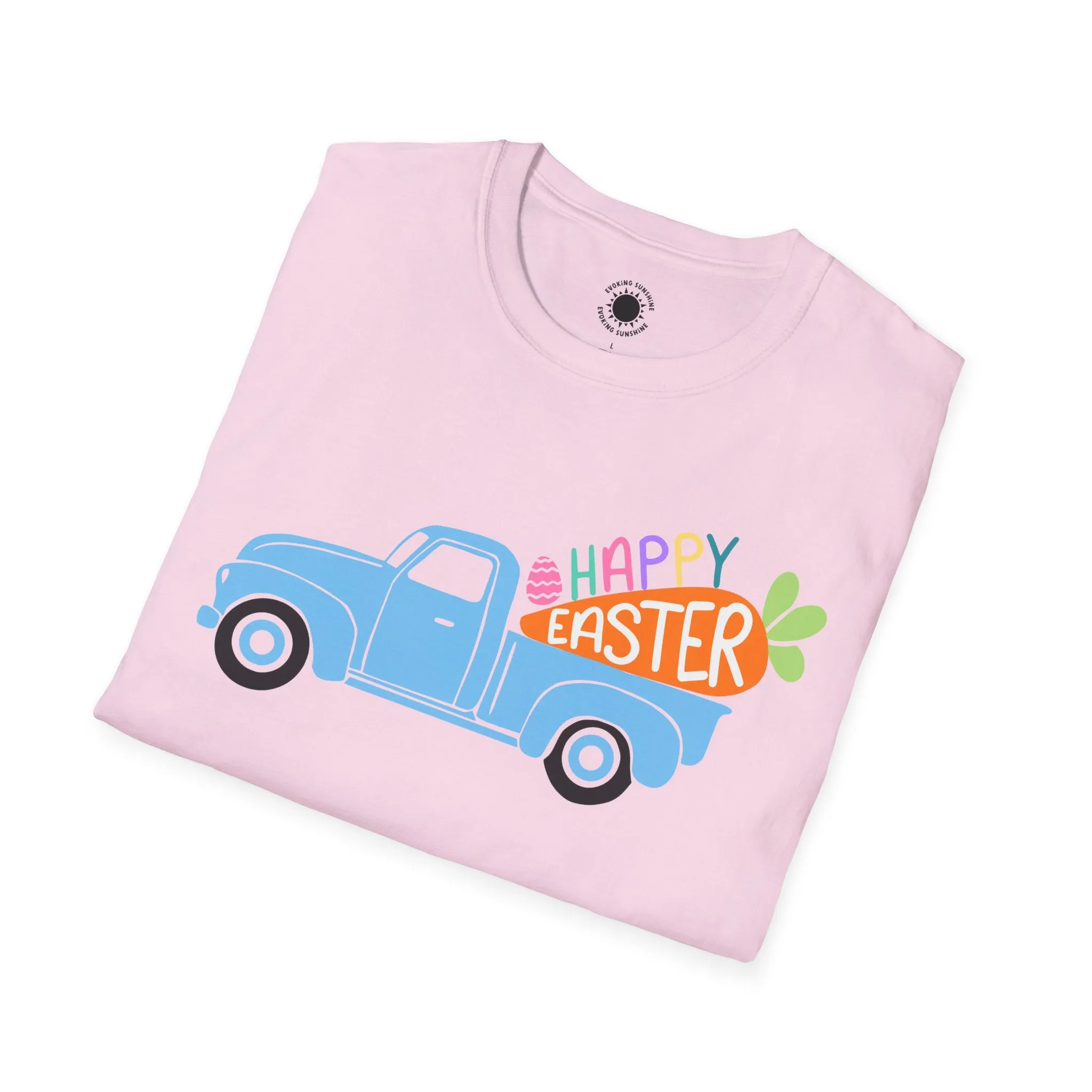 Happy Easter Vintage Truck Unisex Softstyle T-Shirt