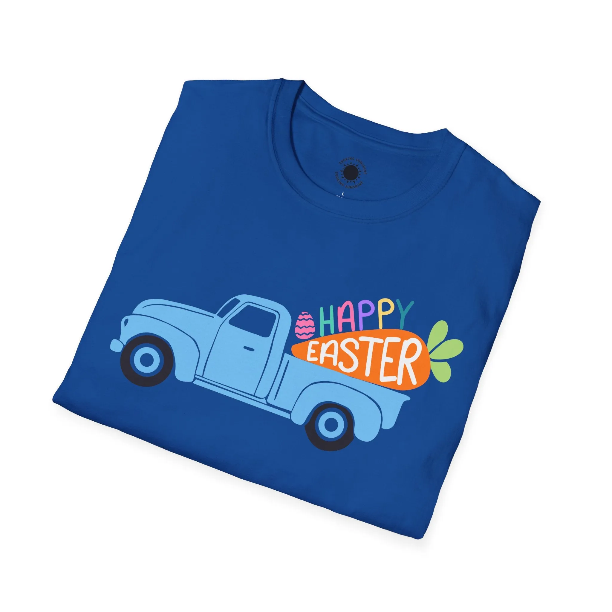 Happy Easter Vintage Truck Unisex Softstyle T-Shirt