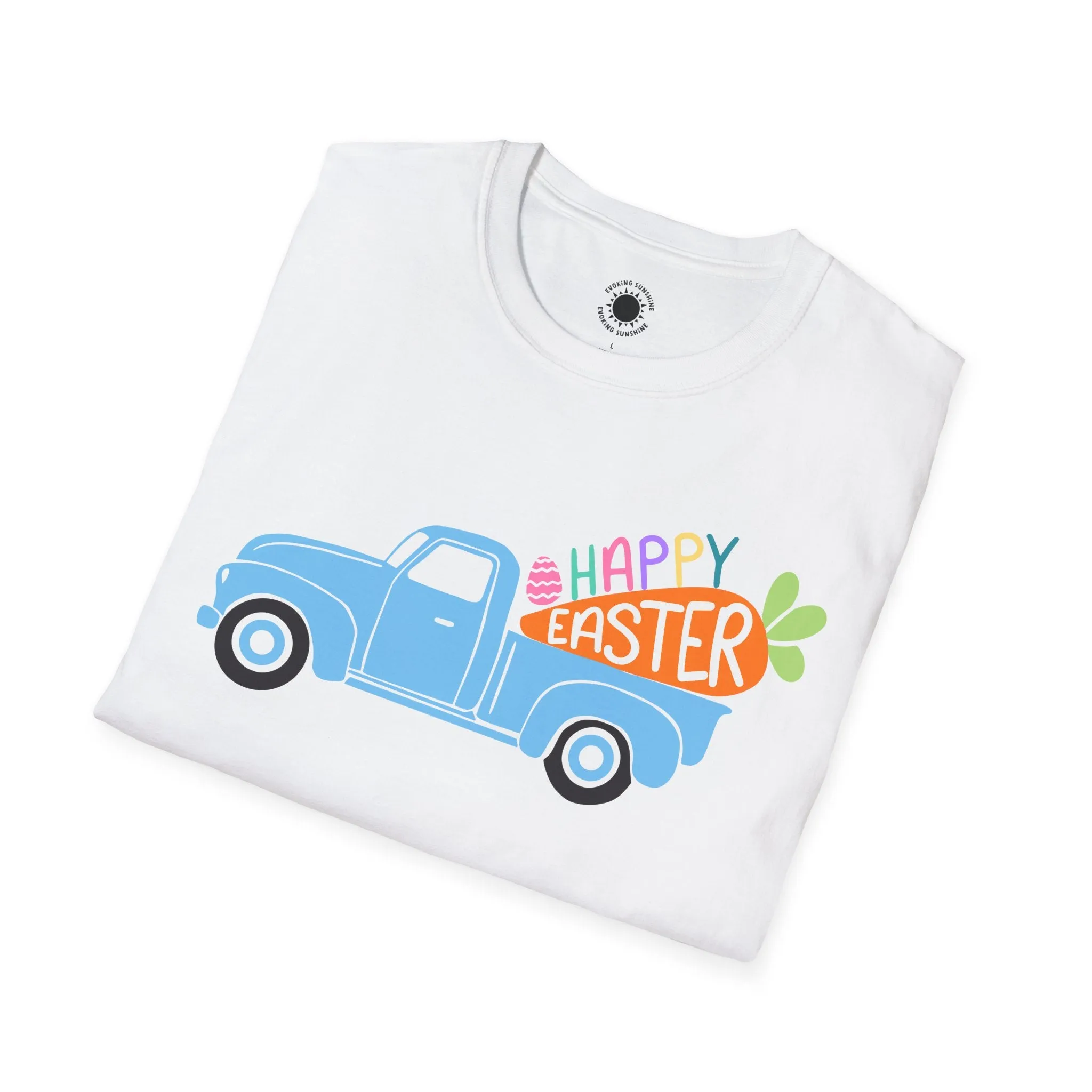 Happy Easter Vintage Truck Unisex Softstyle T-Shirt