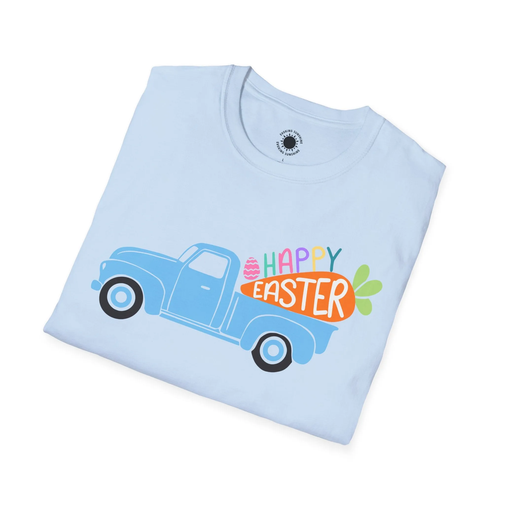 Happy Easter Vintage Truck Unisex Softstyle T-Shirt