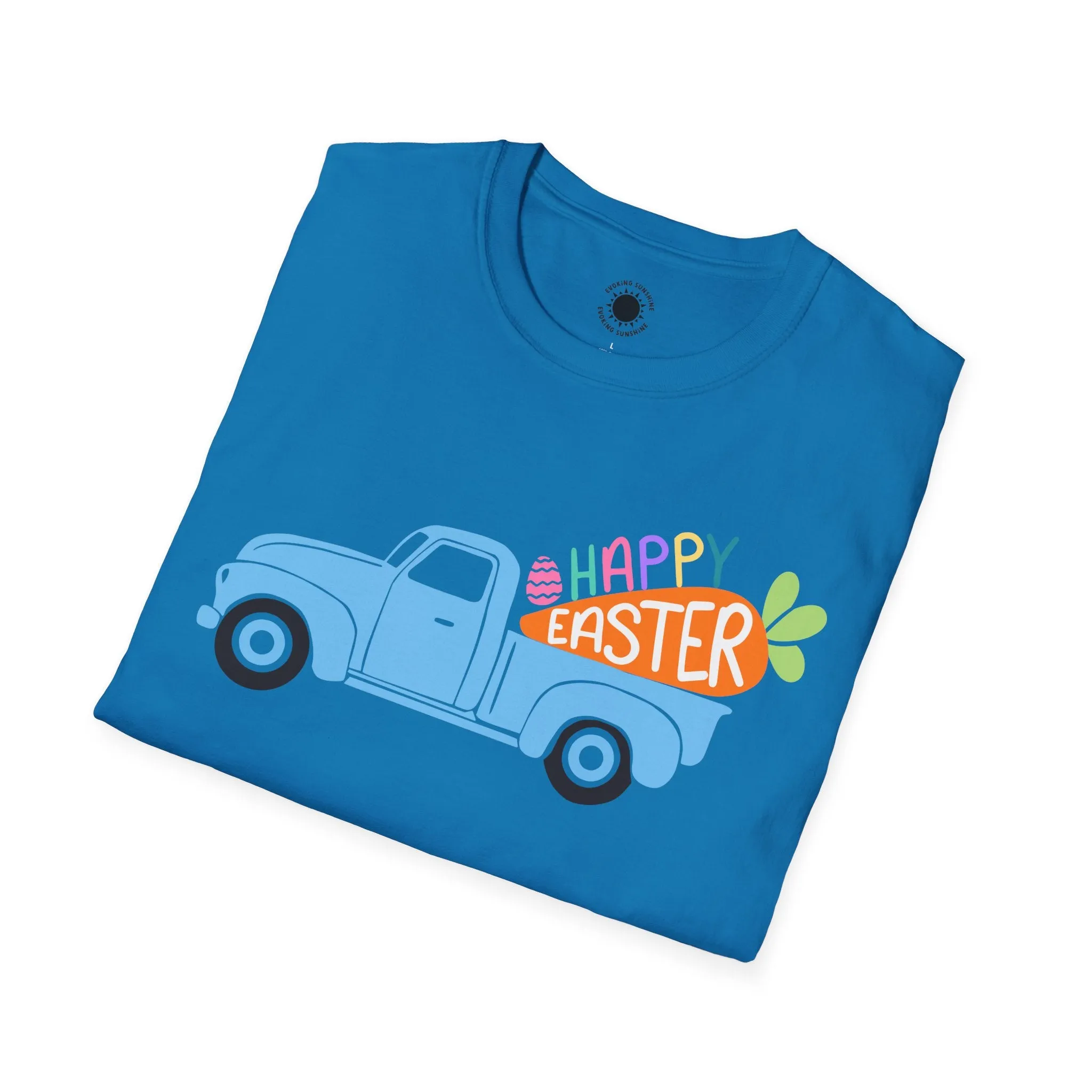 Happy Easter Vintage Truck Unisex Softstyle T-Shirt