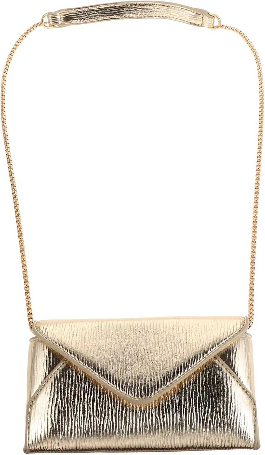 Homoyoyo Elegant Clutch Purse with Chain Detail Stylish Phone Bag for Women for Parties Weddings and Everyday Use Chic Envelope Handbag