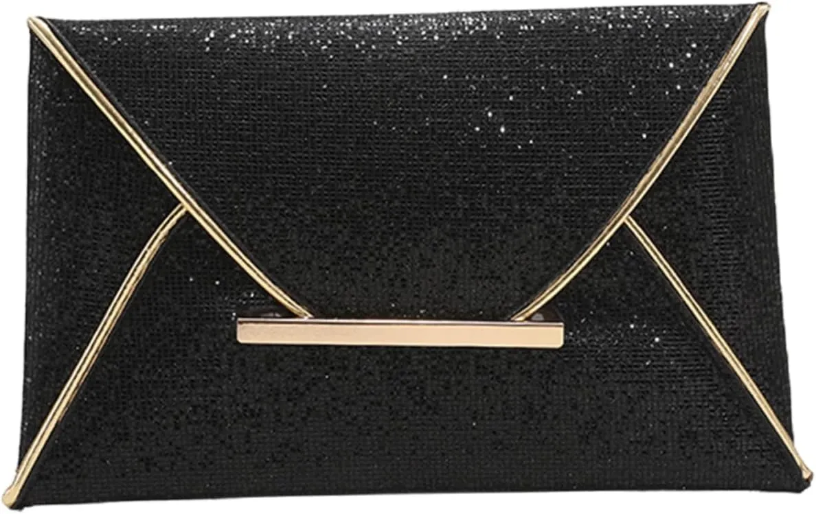 Homoyoyo Handbag for Women Black Evening Clutch Purse Small Shoulder Bag Formal Evening Bag Black Clutch Fashion Women's Small Purse