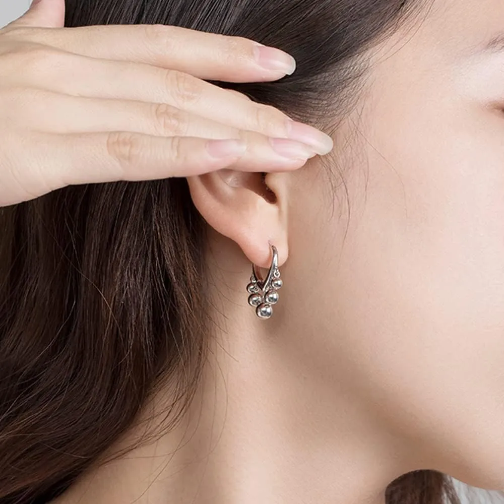 Huggie Earrings for Women 14K Gold Plated Earrings Dainty Statement Sterling Silver Cute Dangle Earring Hypoallergenic Huggie Hoop Earrings for Wome Trendy Prom Party Jewelry Gift