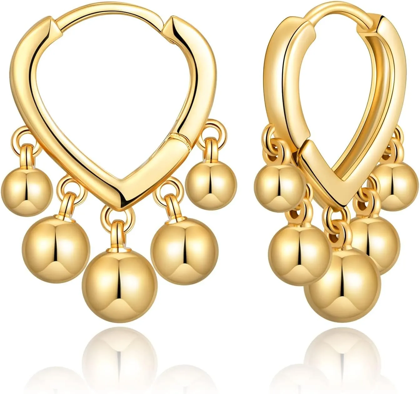 Huggie Earrings for Women 14K Gold Plated Earrings Dainty Statement Sterling Silver Cute Dangle Earring Hypoallergenic Huggie Hoop Earrings for Wome Trendy Prom Party Jewelry Gift