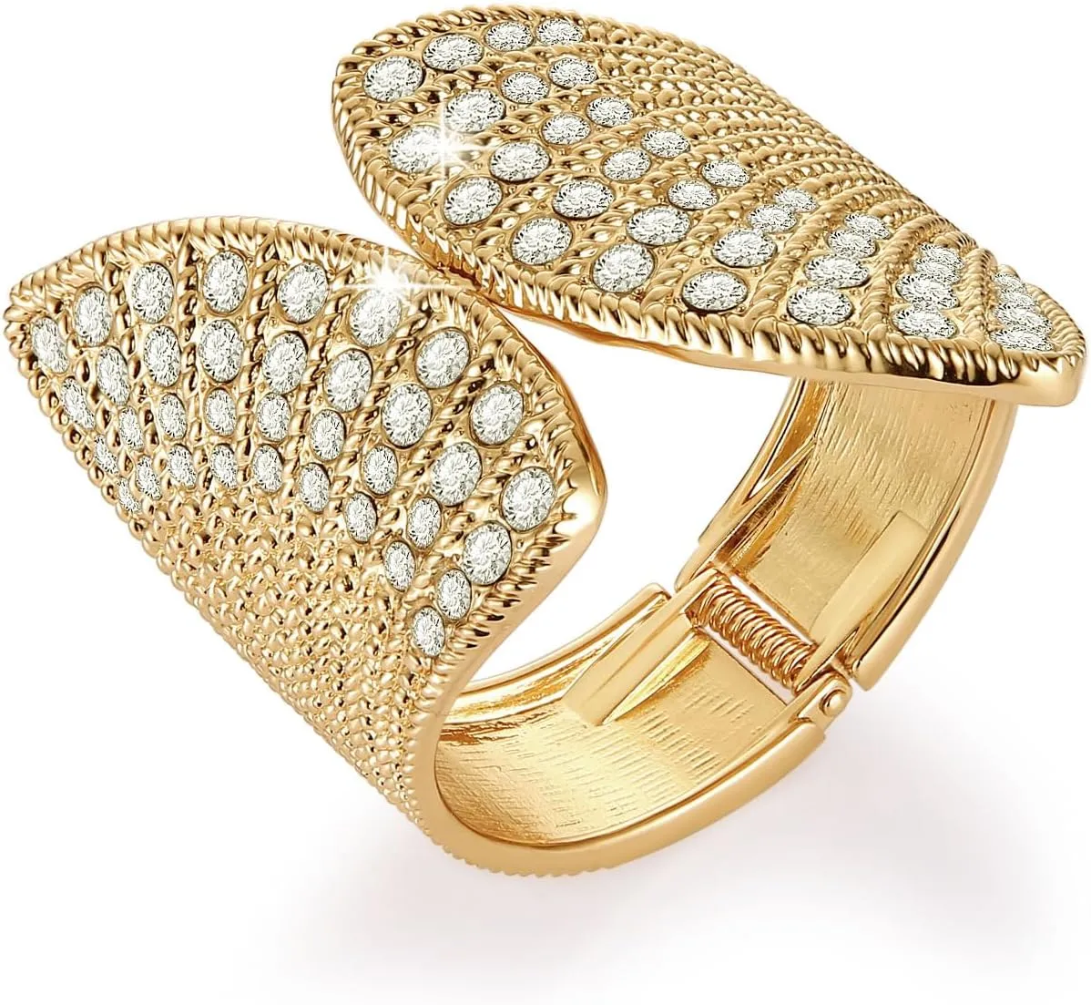 HZMAN Chunky Gold Bracelet for Women 14k Gold Plated Shell Bracelets Classic Jewelry