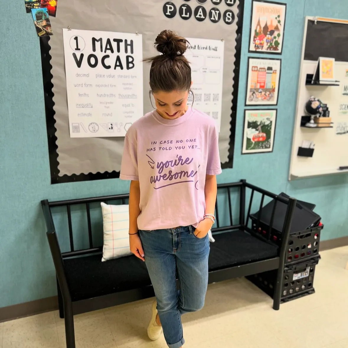 In Case No One Has Told You Yet...You're Awesome! - TONE ON TONE -  SHORT SLEEVE COMFORT COLORS TEE