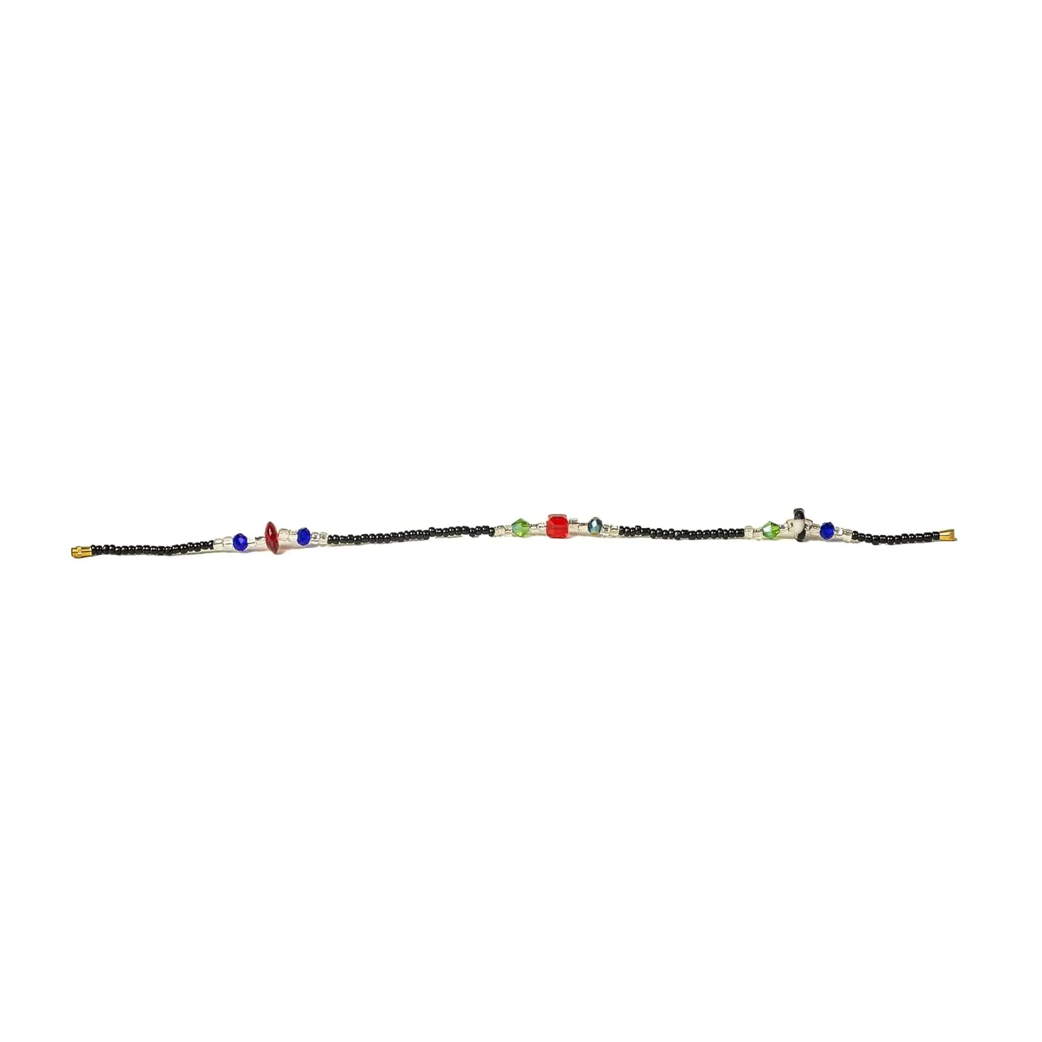 In Ghana African Beaded Anklets Colorful Ankle Bracelets Pearl Chain Beach Foot Jewelry for Women and Girls (Style 1)