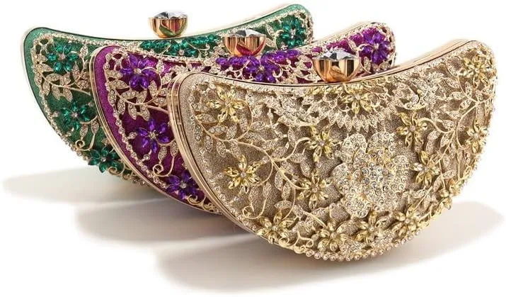 Inlaid Rhinestones Evening Bag French Versatile Clutch Purses