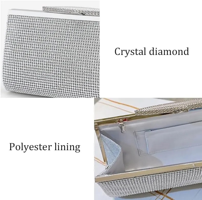 Inlaid Rhinestones Evening Bag Women Versatile Clutch Purses