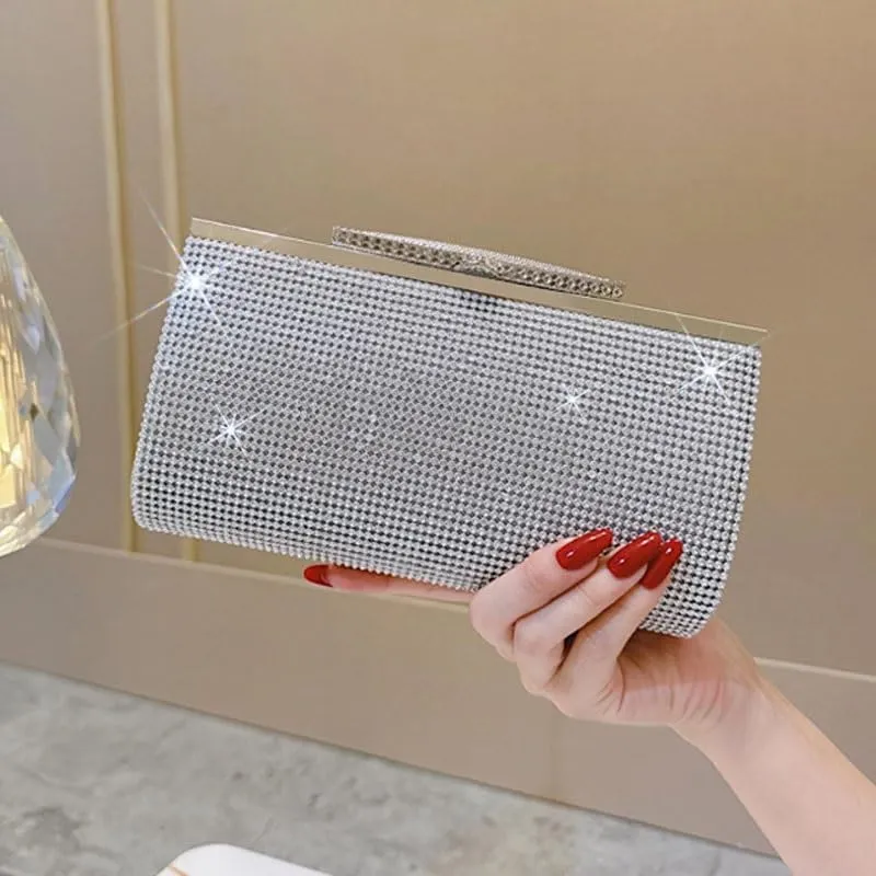 Inlaid Rhinestones Evening Bag Women Versatile Clutch Purses