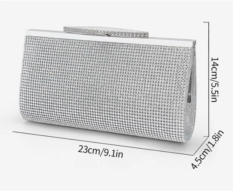 Inlaid Rhinestones Evening Bag Women Versatile Clutch Purses