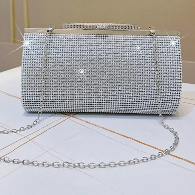 Inlaid Rhinestones Evening Bag Women Versatile Clutch Purses