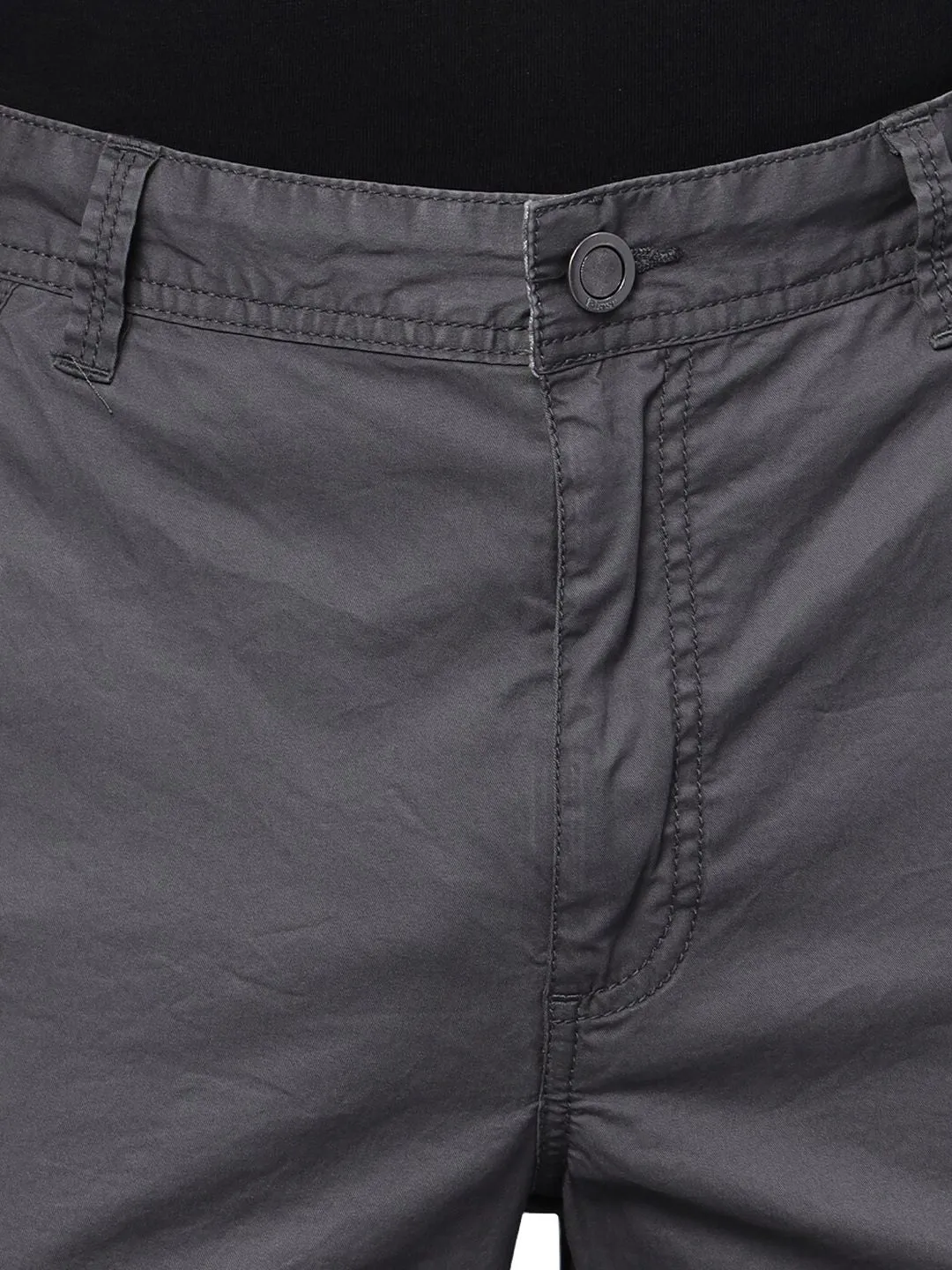 Iron Grey Solid Cargo Pants