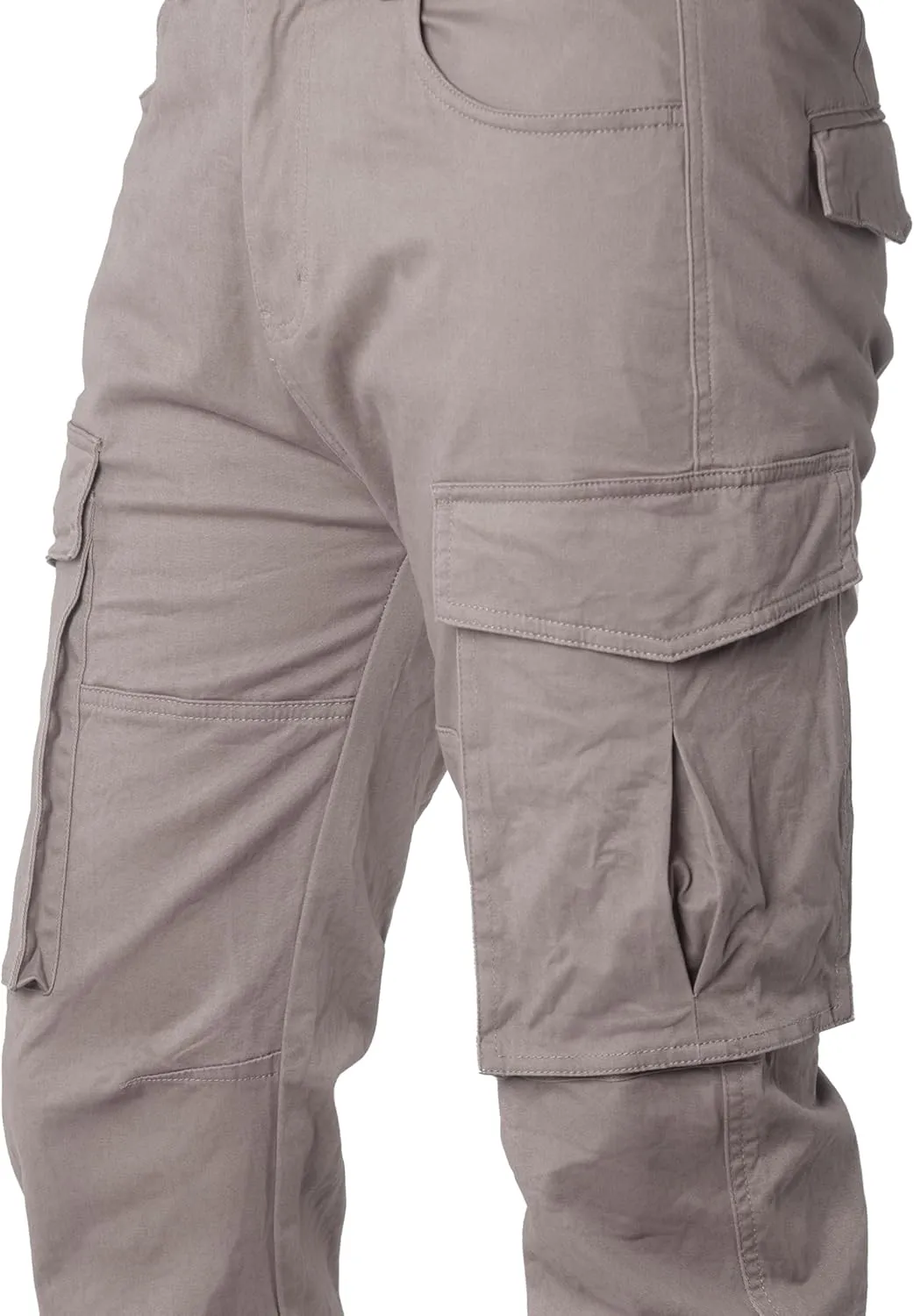 ITALYMORN Black Cargo Pants for Men Slim fit Khaki Work Pants with Pockets
