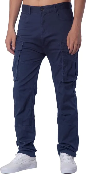 ITALYMORN Black Cargo Pants for Men Slim fit Khaki Work Pants with Pockets