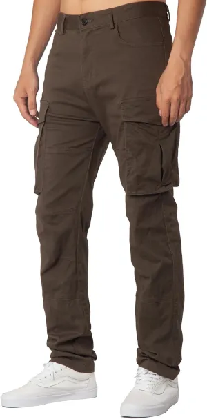 ITALYMORN Black Cargo Pants for Men Slim fit Khaki Work Pants with Pockets