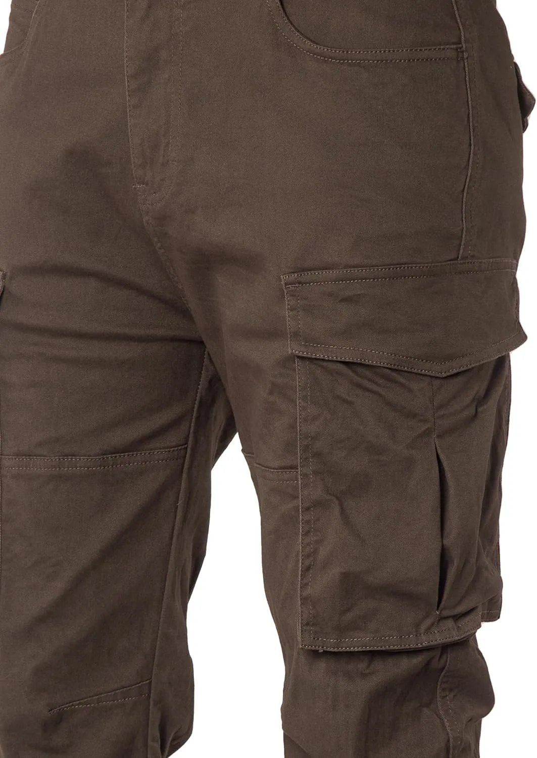 ITALYMORN Black Cargo Pants for Men Slim fit Khaki Work Pants with Pockets