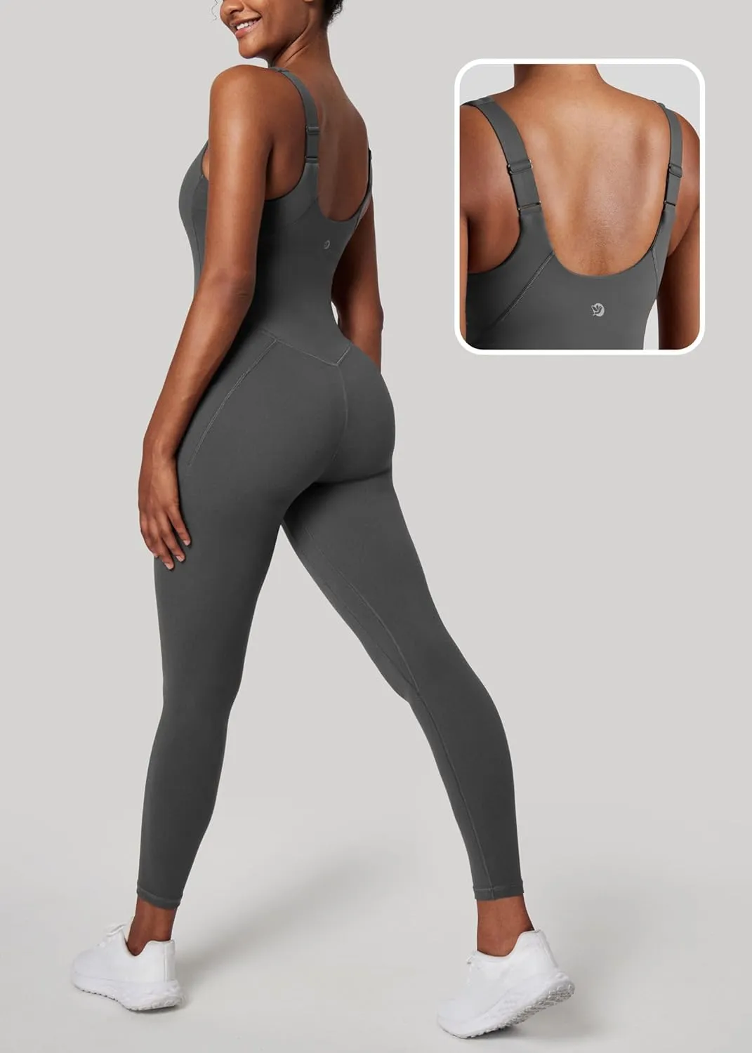 IUGA One Piece Jumpsuits for Women Tummy Control Athletic Romper Workout Bodycon Jumpsuit With Built-in Bras