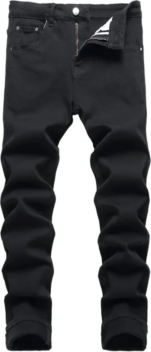 JUNBAOSS Men's Slim Fit Jeans Stretch Ripped Skinny Jeans for Men, Fashion Straight Leg Comfort Flex Waist Casual Pants
