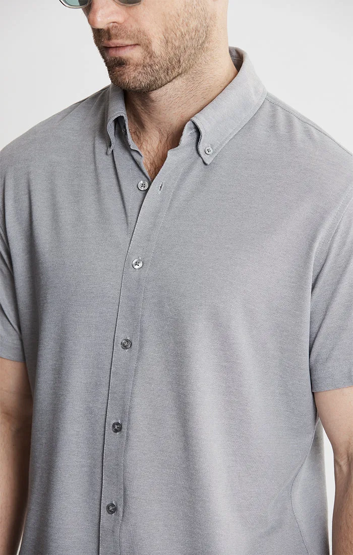 Knit Oxford Stretch Short Sleeve Shirt