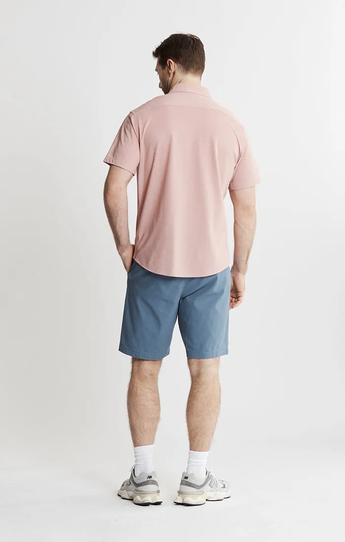 Knit Oxford Stretch Short Sleeve Shirt