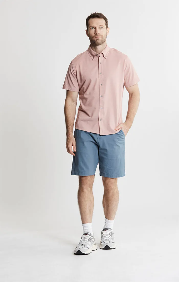 Knit Oxford Stretch Short Sleeve Shirt