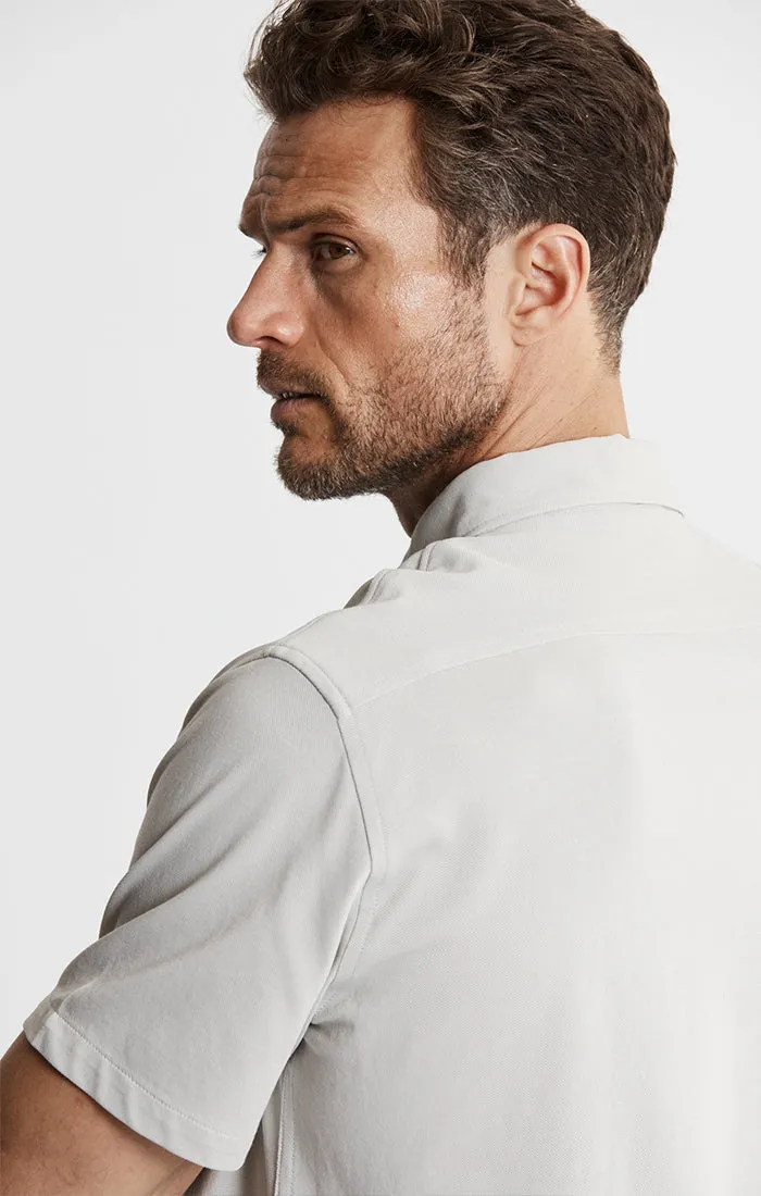 Knit Oxford Stretch Short Sleeve Shirt