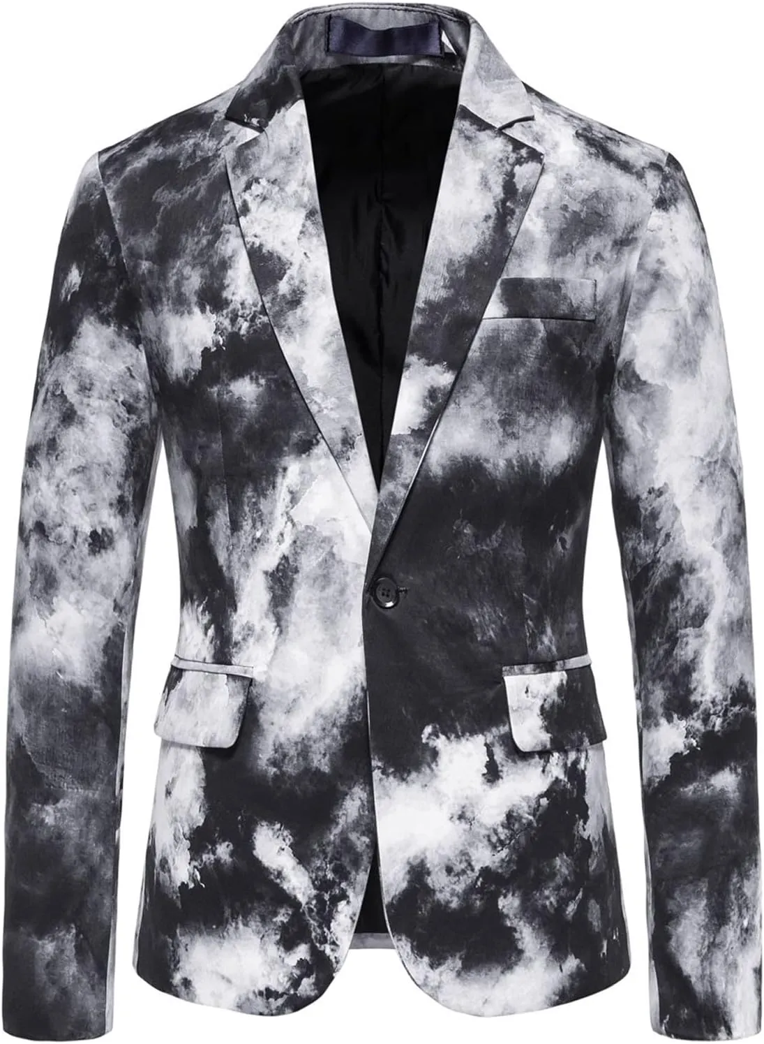 LCMTWX Blazers for Men Men's Winter Jacket Coats Casual Striped Printing Jacket Light Business One-button Ski Racing Suit