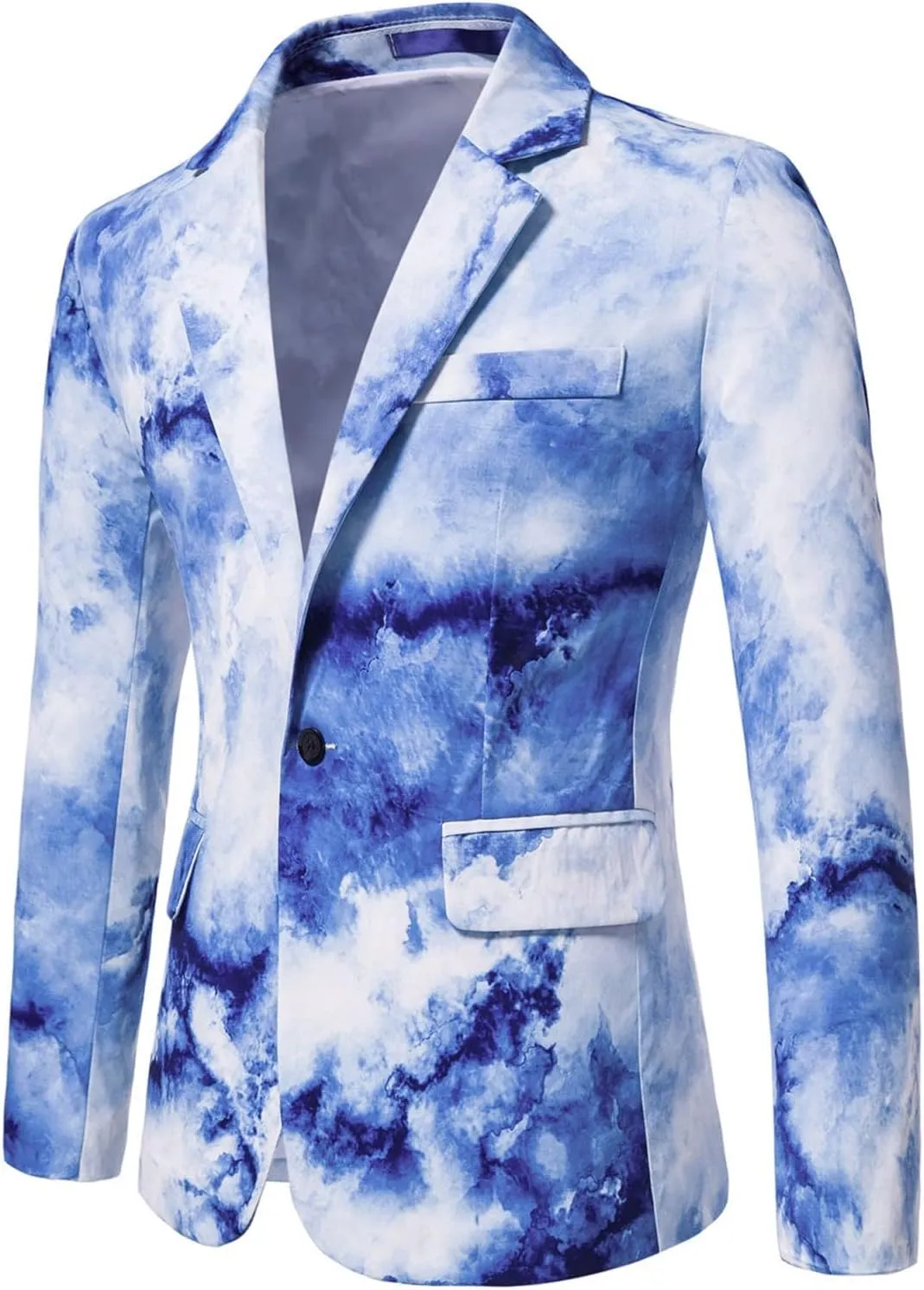 LCMTWX Blazers for Men Men's Winter Jacket Coats Casual Striped Printing Jacket Light Business One-button Ski Racing Suit