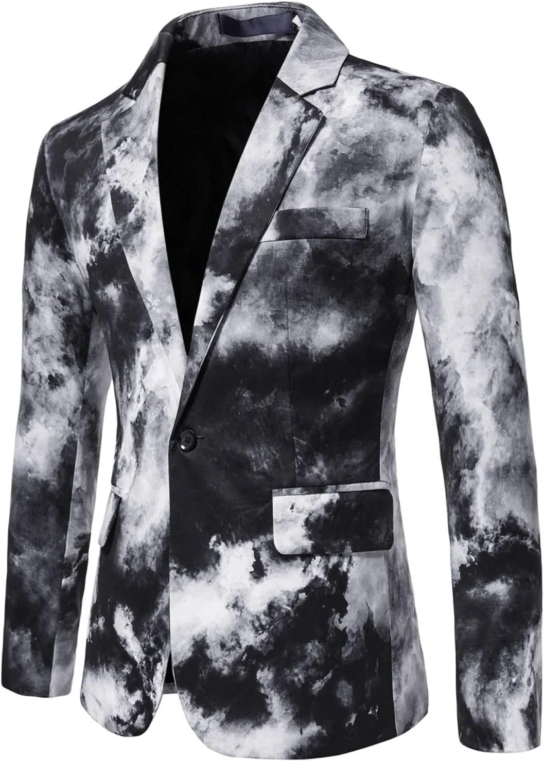LCMTWX Blazers for Men Men's Winter Jacket Coats Casual Striped Printing Jacket Light Business One-button Ski Racing Suit