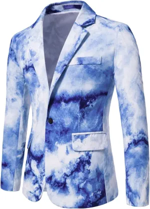 LCMTWX Blazers for Men Men's Winter Jacket Coats Casual Striped Printing Jacket Light Business One-button Ski Racing Suit
