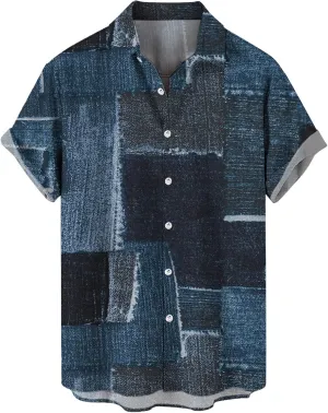 LCMTWX Mens Short Sleeve Button Down Shirts Shirt Casual Fashion Black Shirt Mens Shirts Shirts for para Hombres Mens