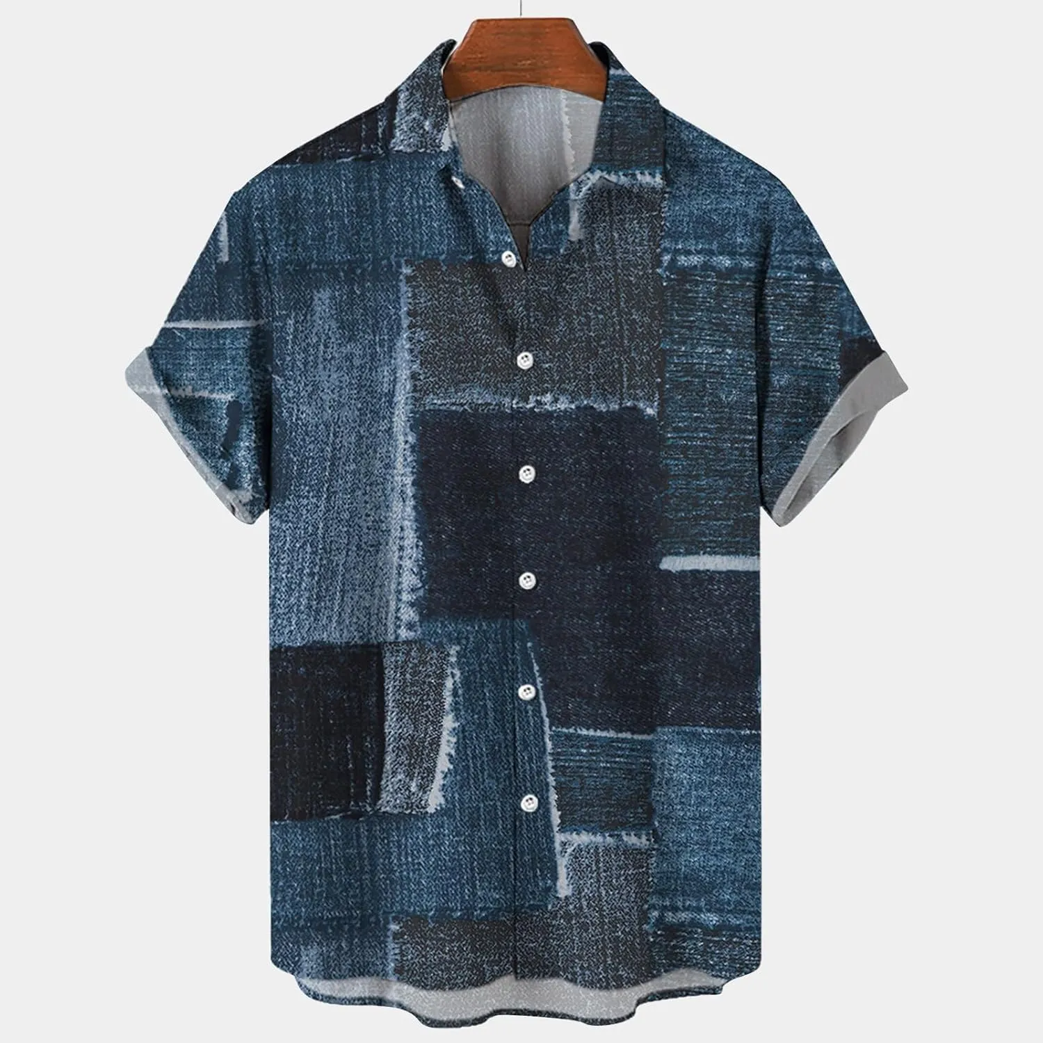 LCMTWX Mens Short Sleeve Button Down Shirts Shirt Casual Fashion Black Shirt Mens Shirts Shirts for para Hombres Mens