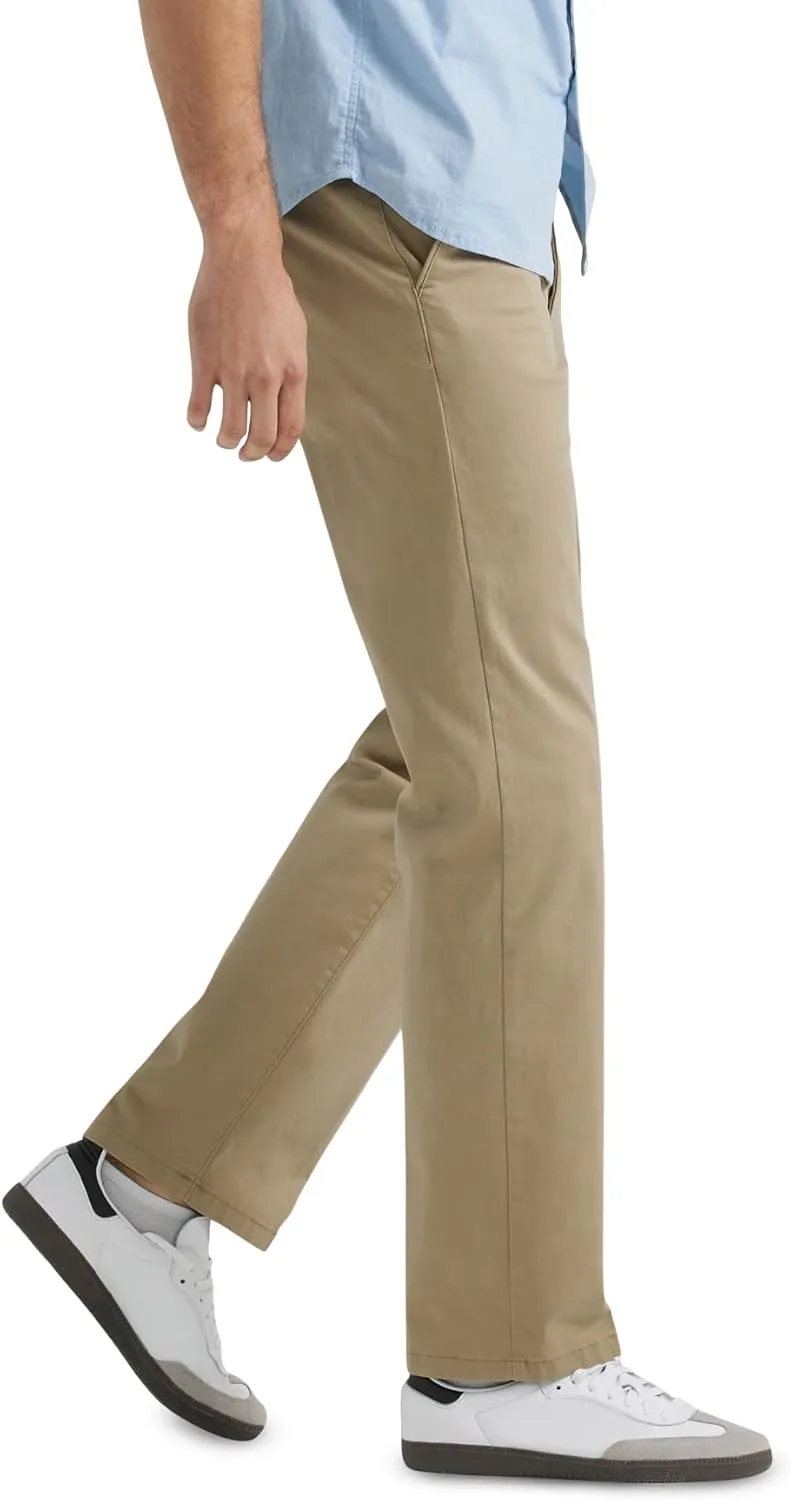 Lee Men's Extreme Motion Flat Front Regular Straight Pant