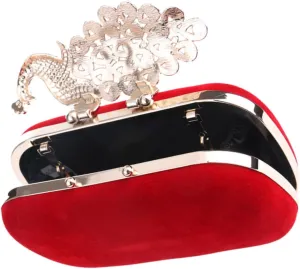 LIFKOME Classic Velvet Bridal Evening Bag Detachable Chain Clutch Purse for Women