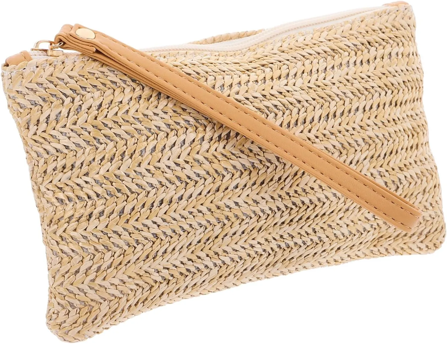 LIFKOME Summer Straw Clutch Purse for Women Beach Handbag Lightweight and Stylish Straw Handbag for Vacation and Casual Use for Phone and Essentials
