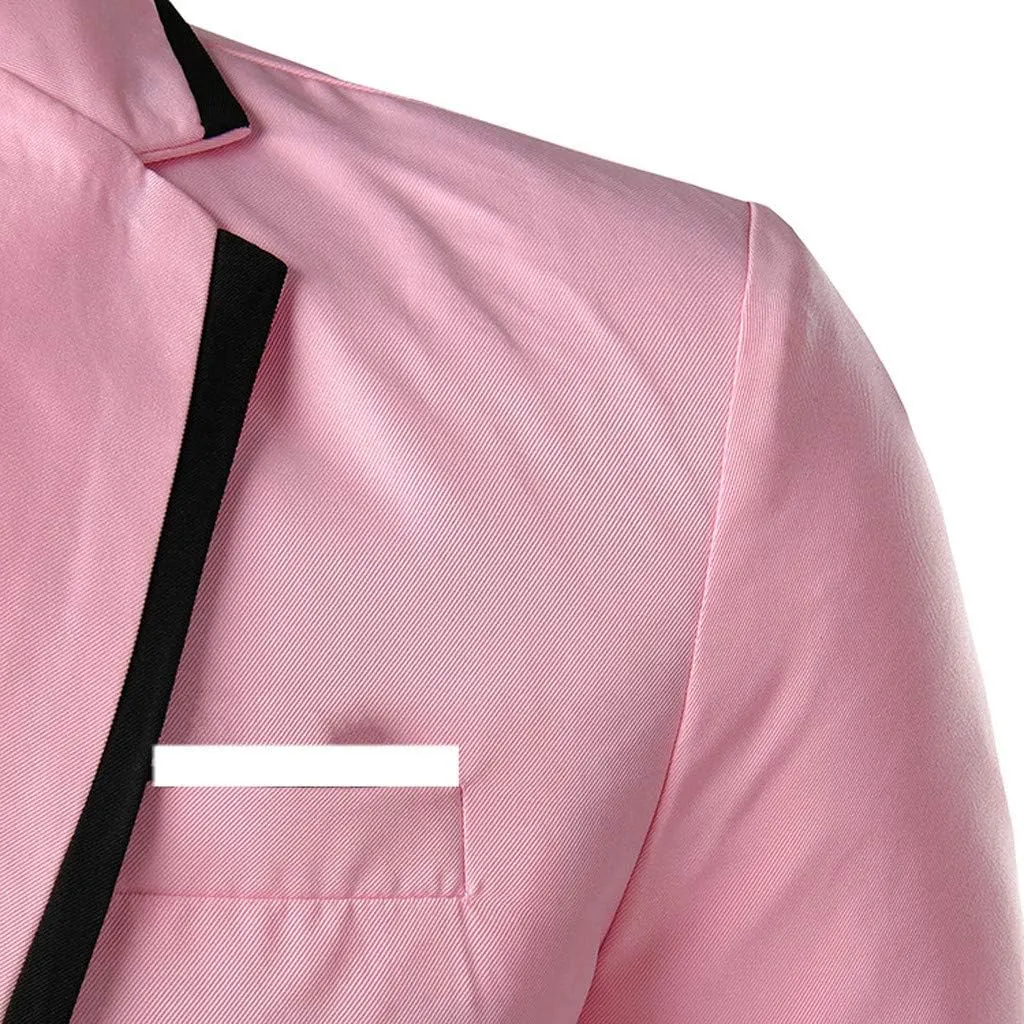 Lightweight Stretch Sports Coats Anti-stain Blazer Mens Suit Slim Fit One Button Solid Tuxedo Acket Business Suits